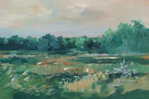Impressionist Wildflower Field III Oil painting by Ethan Harper