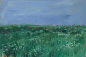 Impressionist Wildflower Field IV by Ethan Harper Oil Painting