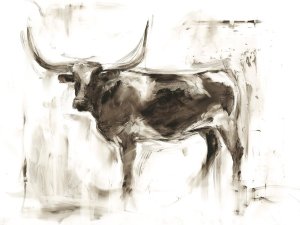 Longhorn Study II by Ethan Harper Oil Painting