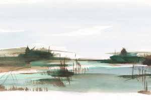 Marsh Reeds III by Ethan Harper Oil Painting