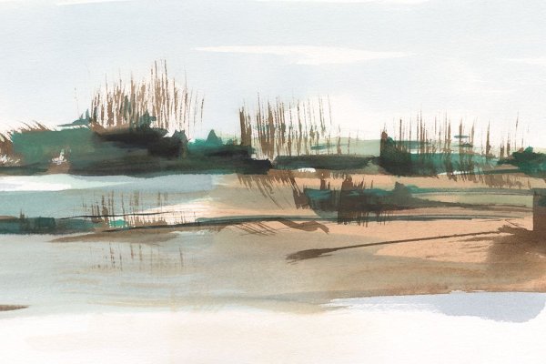 Marsh Reeds IV by Ethan Harper - Hand-Painted Oil Painting Reproduction