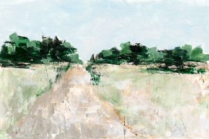 Mint Fields I Oil painting by Ethan Harper