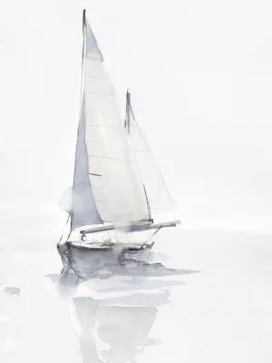Misty Harbor II by Ethan Harper Oil Painting