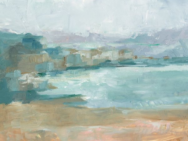 Misty Sea Cliffs II by Ethan Harper - Hand-Painted Oil Painting Reproduction