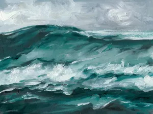 Moonlit Waves II by Ethan Harper Oil Painting
