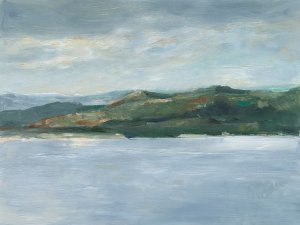 Mountains Across the Lake II by Ethan Harper Oil Painting