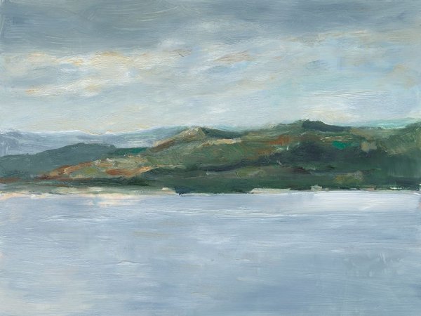 Mountains Across the Lake II by Ethan Harper - Hand-Painted Oil Painting Reproduction