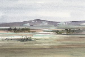Muted Marsh I by Ethan Harper Oil Painting