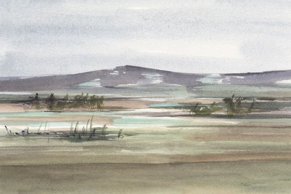 Muted Marsh I by Ethan Harper - Hand-Painted Oil Painting Reproduction