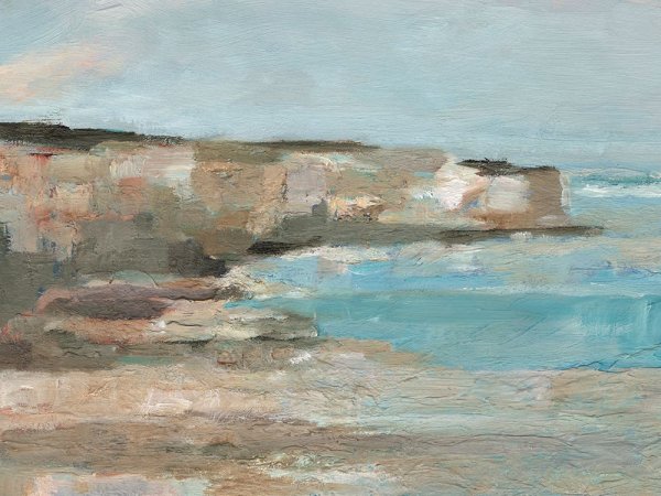 Neutral Coastal Cliffs I by Ethan Harper - Hand-Painted Oil Painting Reproduction