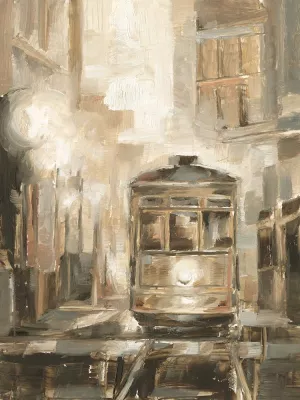Night Trolley I by Ethan Harper Oil Painting