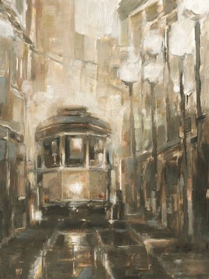 Night Trolley II by Ethan Harper Oil Painting