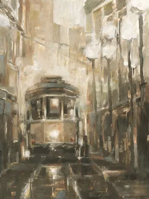 Night Trolley II by Ethan Harper Oil Painting