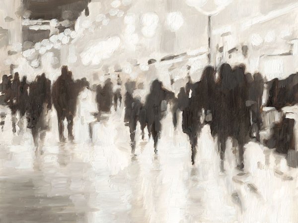 Nightlife by Ethan Harper - Hand-Painted Oil Painting Reproduction