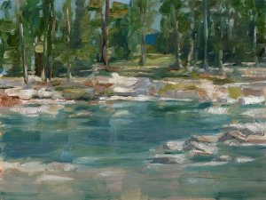 Northwestern Lake I Oil painting by Ethan Harper