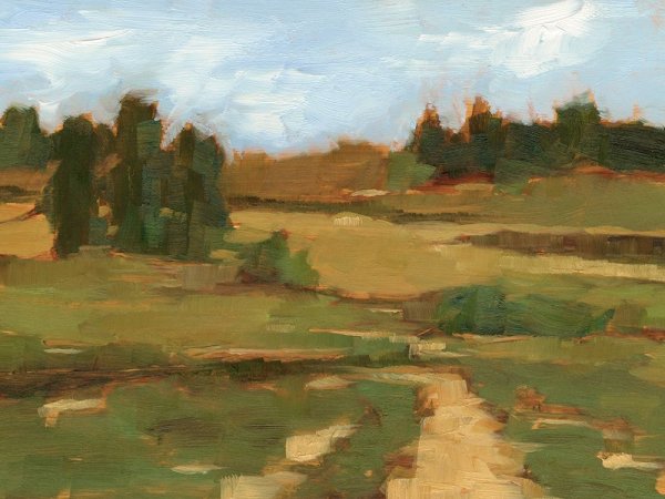 Ochre Valley I by Ethan Harper - Hand-Painted Oil Painting Reproduction