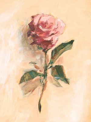 Painterly Rose Study II Oil painting by Ethan Harper
