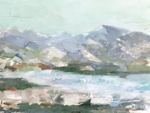 Pastel Mountain View I by Ethan Harper Oil Painting