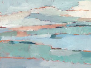 Pastel River Valley I Oil Painting by Ethan Harper - Contemporary