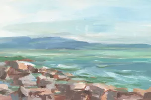 Pastel Shoreline Study I by Ethan Harper Oil Painting