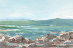 Pastel Shoreline Study II by Ethan Harper Oil Painting