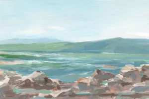 Pastel Shoreline Study II by Ethan Harper Oil Painting