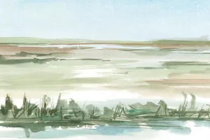 Peaceful Lowland II Oil Painting by Ethan Harper - Contemporary