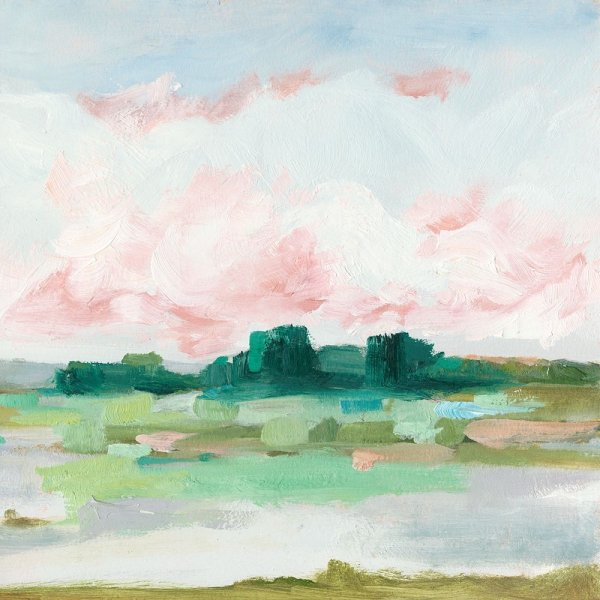 Pink Marsh I by Ethan Harper - Hand-Painted Oil Painting Reproduction