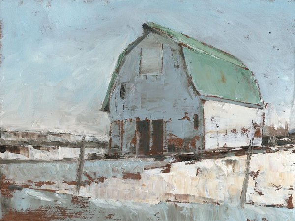 Main Product Photo of Plein Air Barn I Painting by Ethan Harper