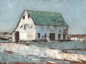 Plein Air Barn II Oil Painting by Ethan Harper - Contemporary