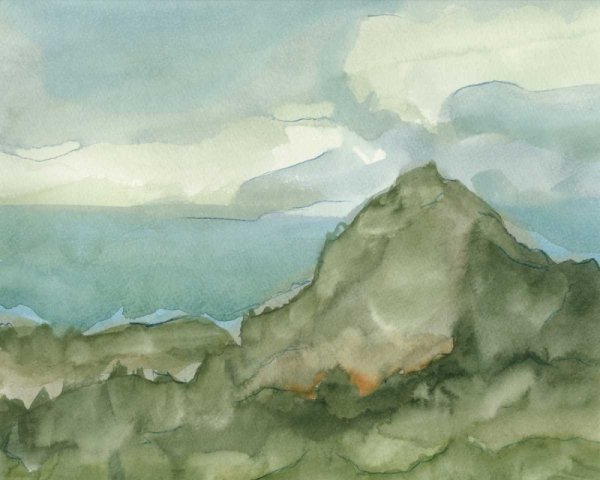 Plein Air Mountain View I by Ethan Harper - Hand-Painted Oil Painting Reproduction