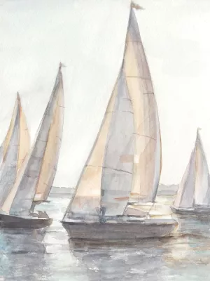 Plein Air Sailboats I by Ethan Harper Oil Painting