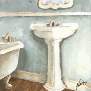 Porcelain Bath I by Ethan Harper Oil Painting