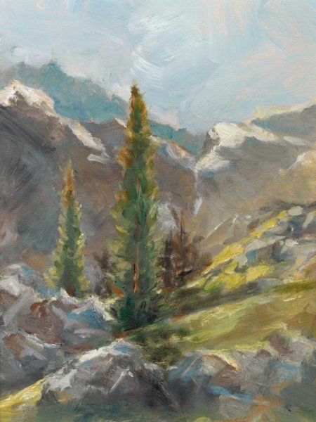 Rocky Hillside I by Ethan Harper - Hand-Painted Oil Painting Reproduction