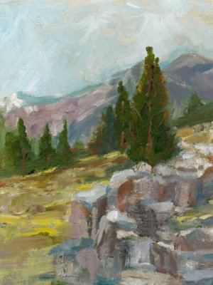 Rocky Hillside II by Ethan Harper Oil Painting