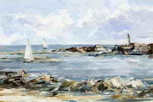 Rocky Shore Coastline II Oil Painting by Ethan Harper - Contemporary