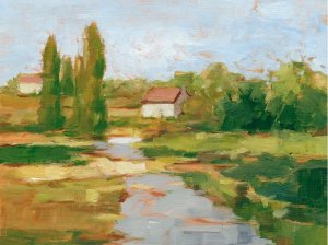 Rural English Cottage I by Ethan Harper Oil Painting