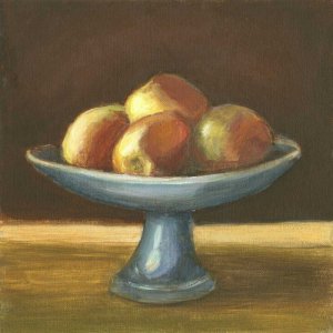 Rustic Fruit Bowl II Oil Painting by Ethan Harper - Contemporary