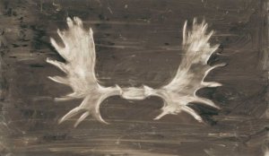 Rustic Moose Mount I by Ethan Harper Oil Painting
