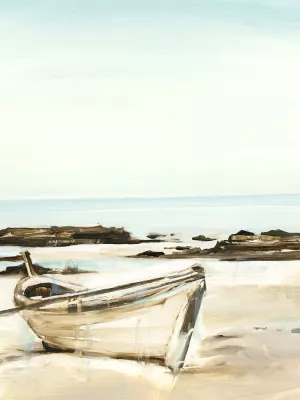 Rustic Row Boat I by Ethan Harper Oil Painting