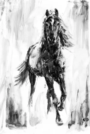 Rustic Stallion I by Ethan Harper Oil Painting