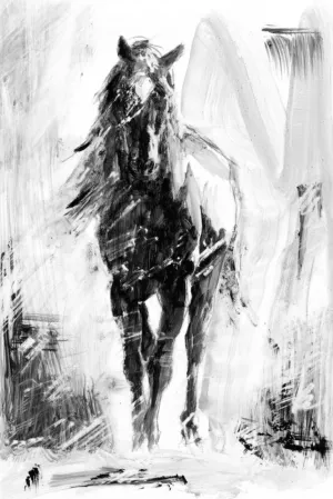 Rustic Stallion II by Ethan Harper Oil Painting