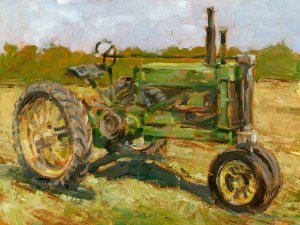 Rustic Tractors I by Ethan Harper Oil Painting