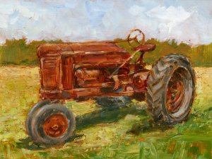 Rustic Tractors II by Ethan Harper Oil Painting