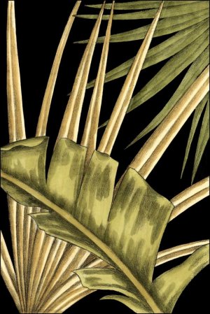 Rustic Tropical Leaves III by Ethan Harper Oil Painting