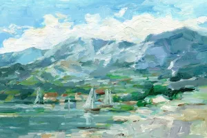 Sailing Along the Coast I by Ethan Harper Oil Painting