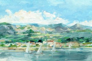Sailing Along the Coast II by Ethan Harper Oil Painting