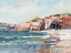 Sea Cliff Study II Oil painting by Ethan Harper
