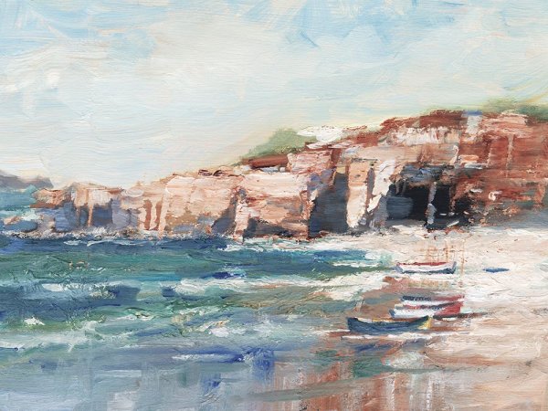 Sea Cliff Study II by Ethan Harper - Hand-Painted Oil Painting Reproduction