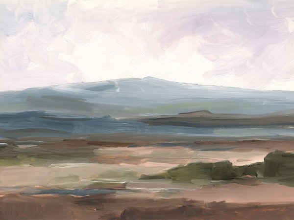 Serene Mountain Study II by Ethan Harper - Hand-Painted Oil Painting Reproduction